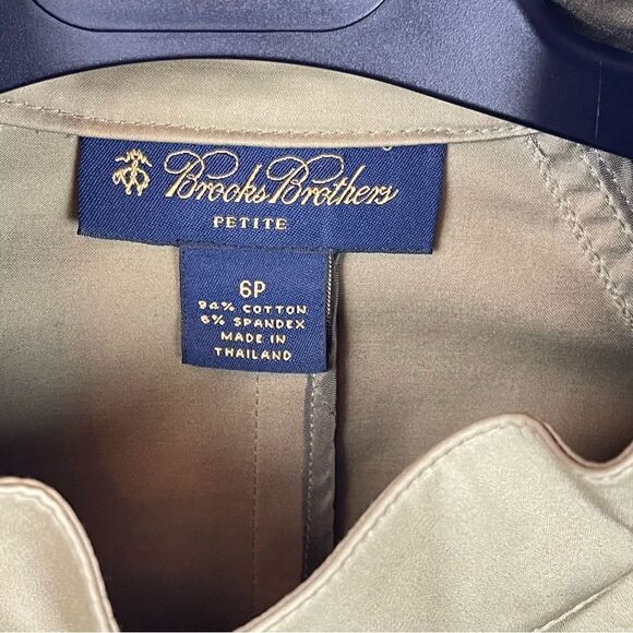 Brooks Brothers Belted Khaki Safari Shirt Dress NWOT 6 Petite - Picture 4 of 4